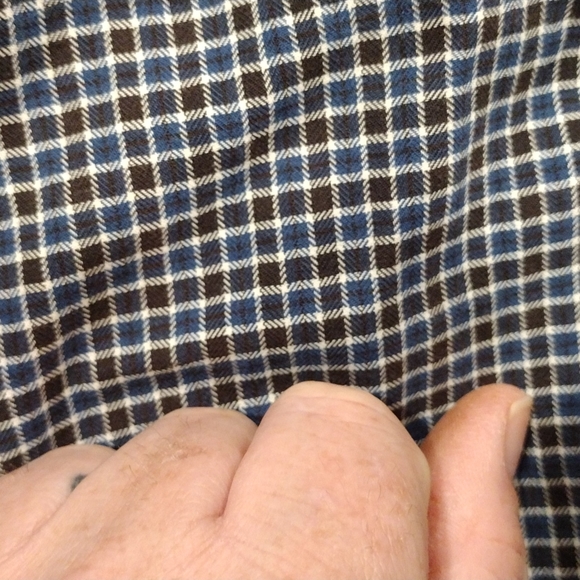 Xxl Tommy Hilfiger long sleeve button down shirt blue black plaid pattern - Picture 9 of 9